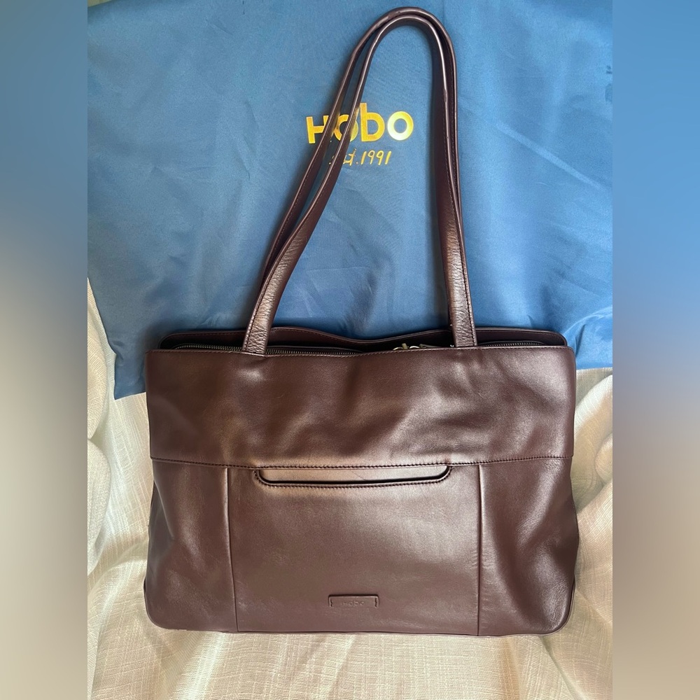 HOBO Case in Point Leather Tote Bag - Chocolate